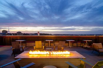 Outdoor fire pit area